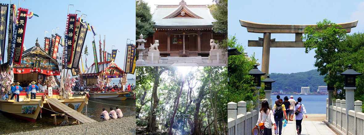 家島神社は多くの自然が残る神聖な場所